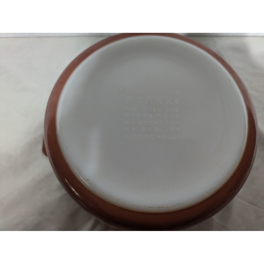 Vintage PYREX 473-B Casserole Dish Autumn Harvest Wheat Pattern 1 Quart No Lid - Picture 5 of 6